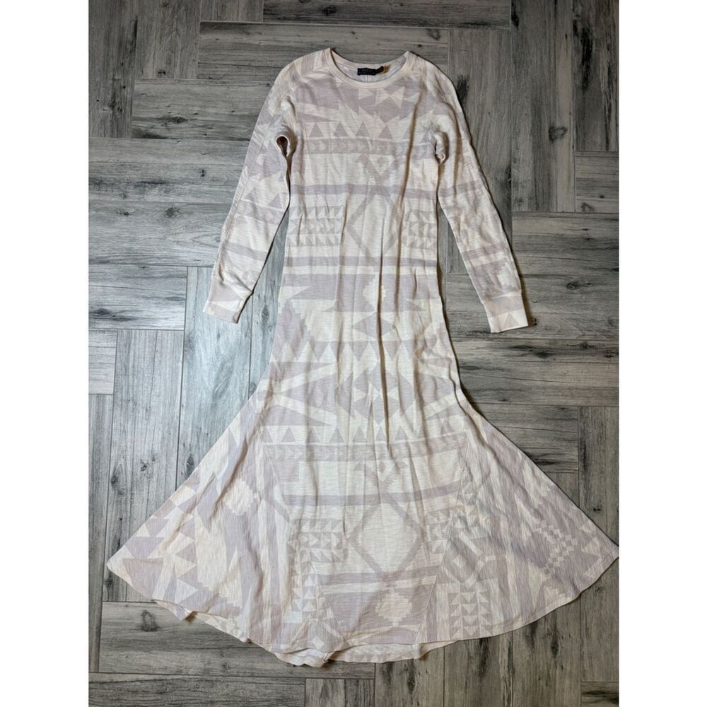 Poloโby Ralph Lauren Ivory Geometric Maxi Dress Size Large